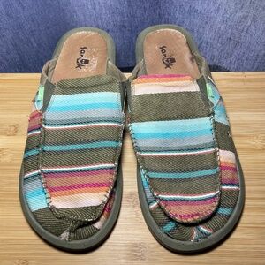 Sanuk We Got Your Back Zarape Blanket Stripe Slip On Shoes Sz 13 You Got My Back